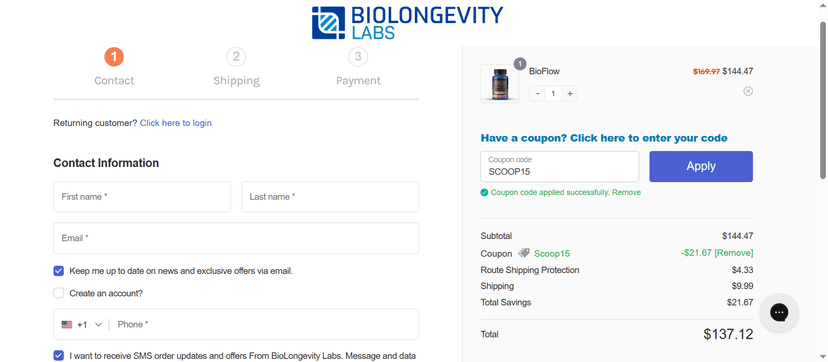15% Off on Research Peptides - Big Discounts at Biolongevity Labs
